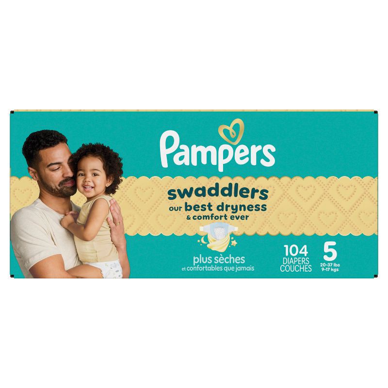 slide 1 of 1, Pampers Swaddlers Sensitive Disposable Diapers - Size 5 - 104ct, 5 x 104 ct
