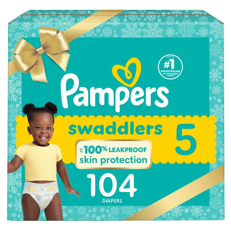 slide 1 of 14, Pampers Swaddlers Active Baby Diapers Pack - Size 5 - 104ct, 104 ct