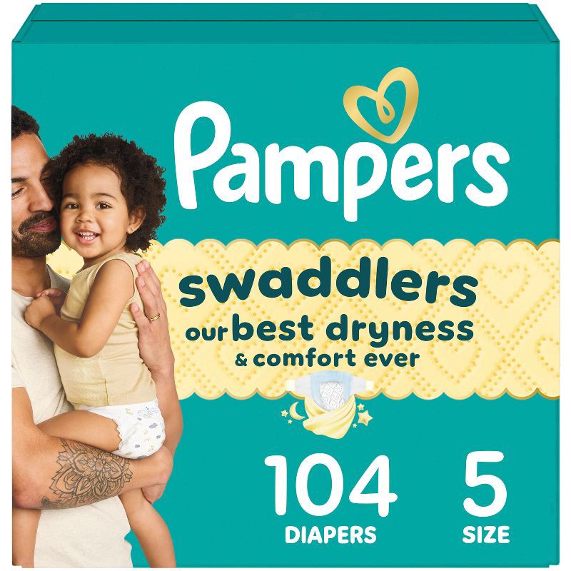 slide 1 of 16, Pampers Swaddlers Sensitive Disposable Diapers - Size 5 - 104ct, 5 x 104 ct
