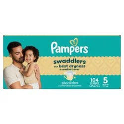 Pampers Swaddlers Sensitive Disposable Diapers - Size 5 - 104ct