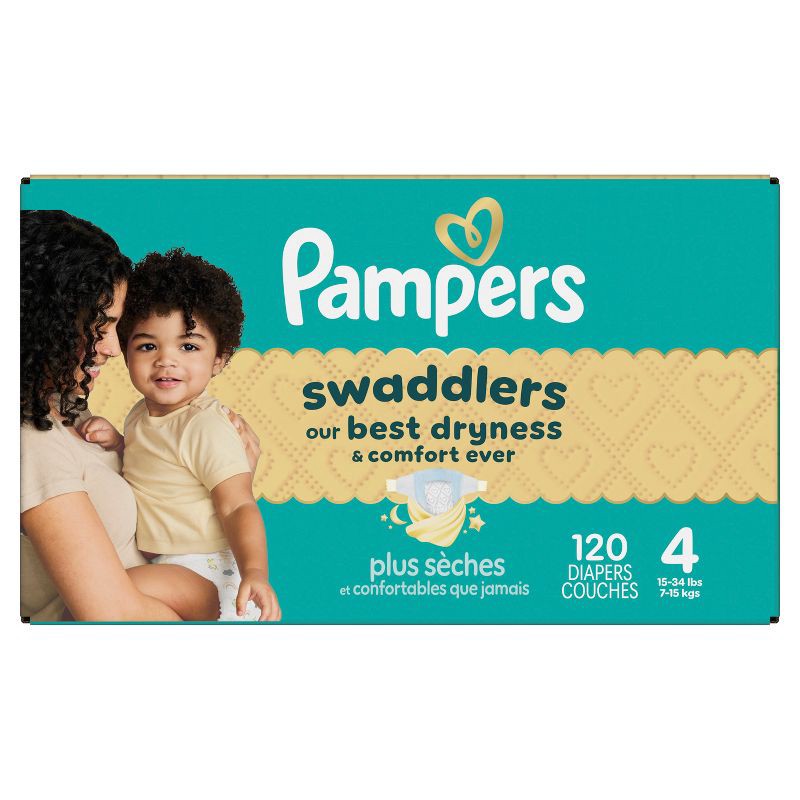 slide 16 of 16, Pampers Swaddlers Sensitive Disposable Diapers - Size 4 - 120ct, 4 x 120 ct