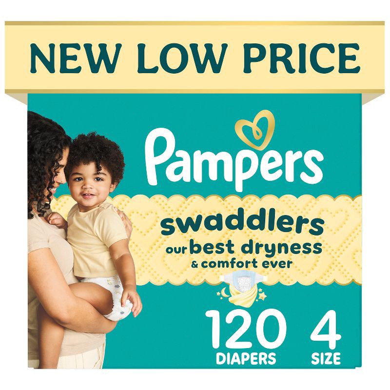 slide 1 of 16, Pampers Swaddlers Sensitive Disposable Diapers - Size 4 - 120ct, 4 x 120 ct