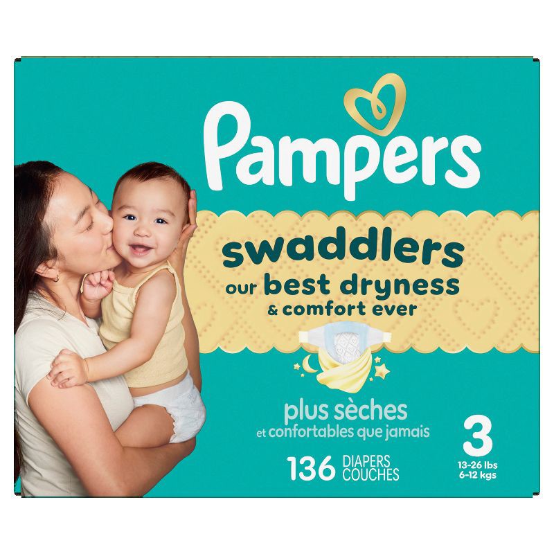 slide 16 of 16, Pampers Swaddlers Sensitive Disposable Diapers - Size 3 - 136ct, 3 x 136 ct