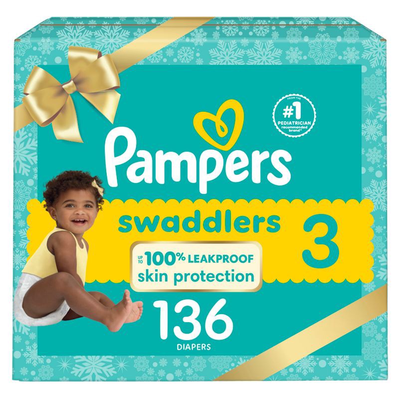 slide 1 of 14, Pampers Swaddlers Active Baby Diapers Pack - Size 3 - 136ct, 136 ct