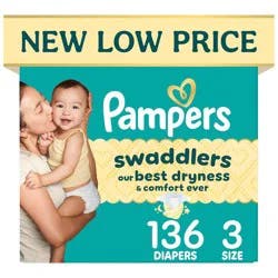 Pampers Swaddlers Sensitive Disposable Diapers - Size 3 - 136ct