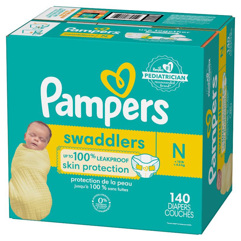 slide 14 of 14, Pampers Swaddlers Active Baby Diapers Pack - Size 0 - 140ct, 140 ct