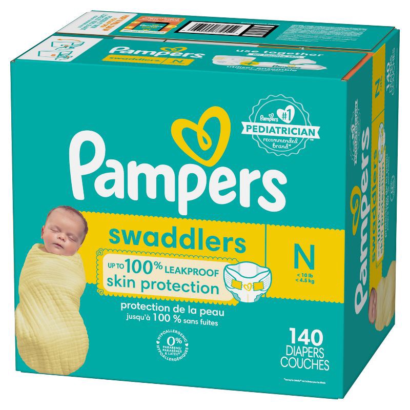 slide 14 of 14, Pampers Swaddlers Active Baby Diapers Enormous Pack - Size 0 - 140ct, 140 ct