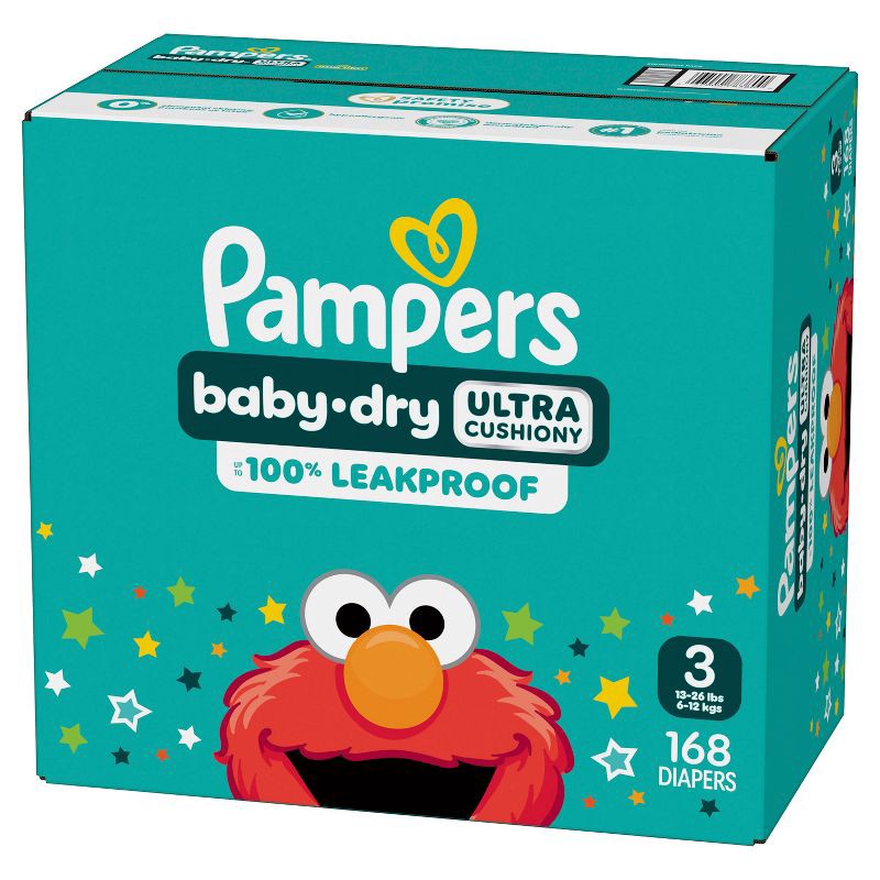 slide 15 of 16, Pampers Baby Dry Diapers Pack Size 3 - 168ct, 3 x 168 ct