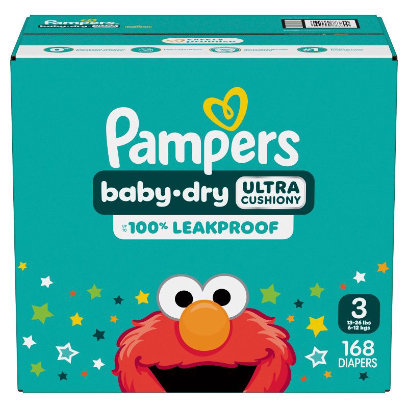 slide 16 of 16, Pampers Baby Dry Diapers Pack Size 3 - 168ct, 3 x 168 ct