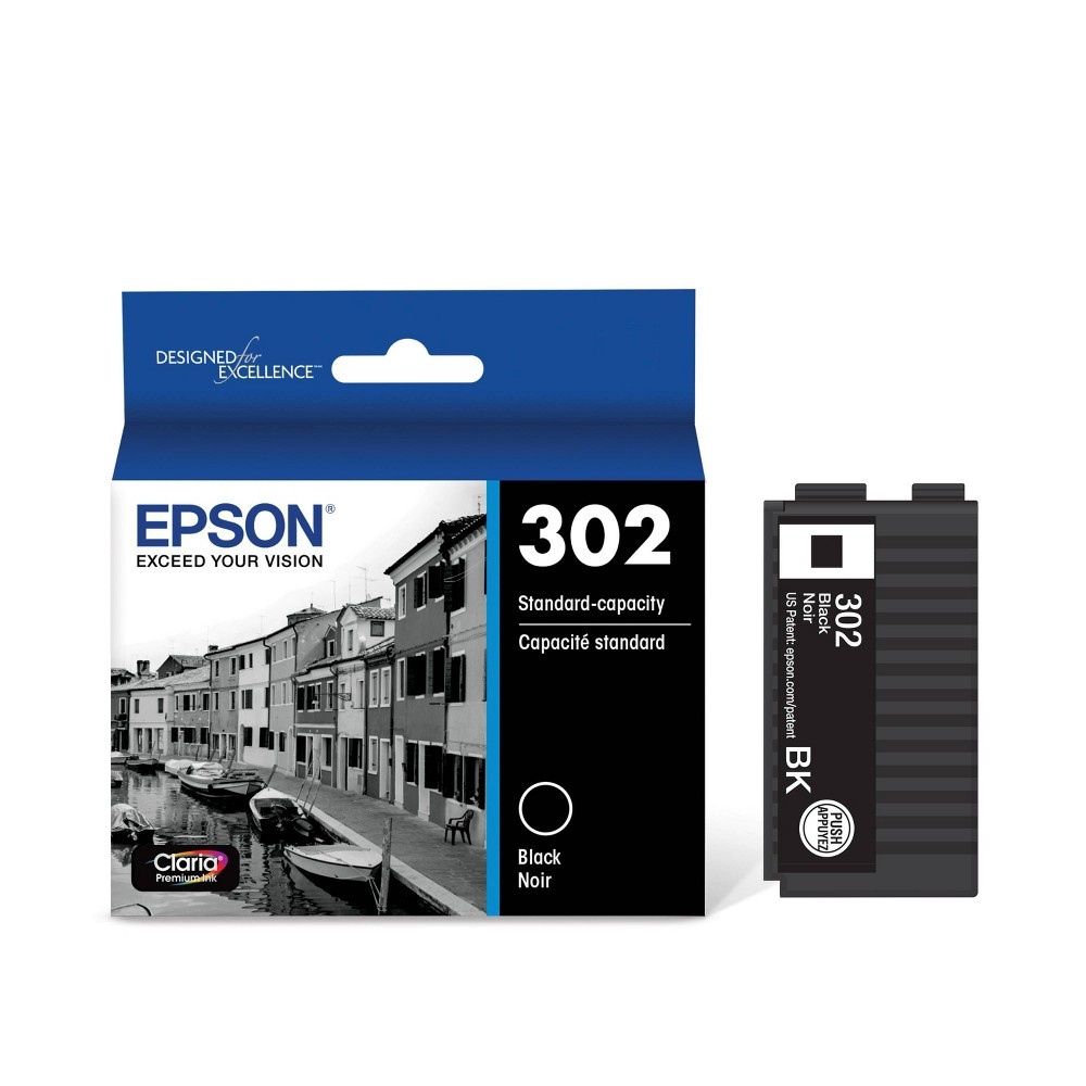 slide 4 of 6, Epson 302 Single Ink Cartridge - Black (T302020-CP), 1 ct