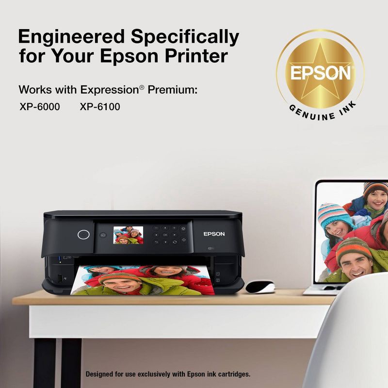 slide 4 of 7, Epson 302 Black, C/M/Y 4pk Ink Cartridges - Black, Cyan, Magenta, Yellow (T302520-CP): Standard Yield, 4 Colors, 4 ct