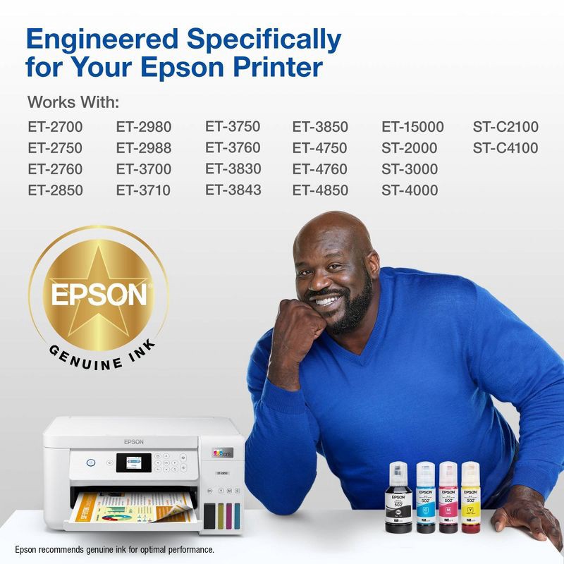 slide 4 of 8, Epson 502 Single Ink Bottle - Black (T502120-CP), 1 ct