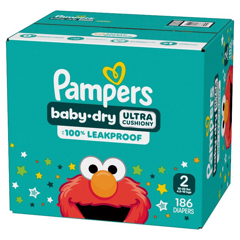 slide 15 of 16, Pampers Baby Dry Diapers Pack - Size 2 -186ct, 2 x 186 ct