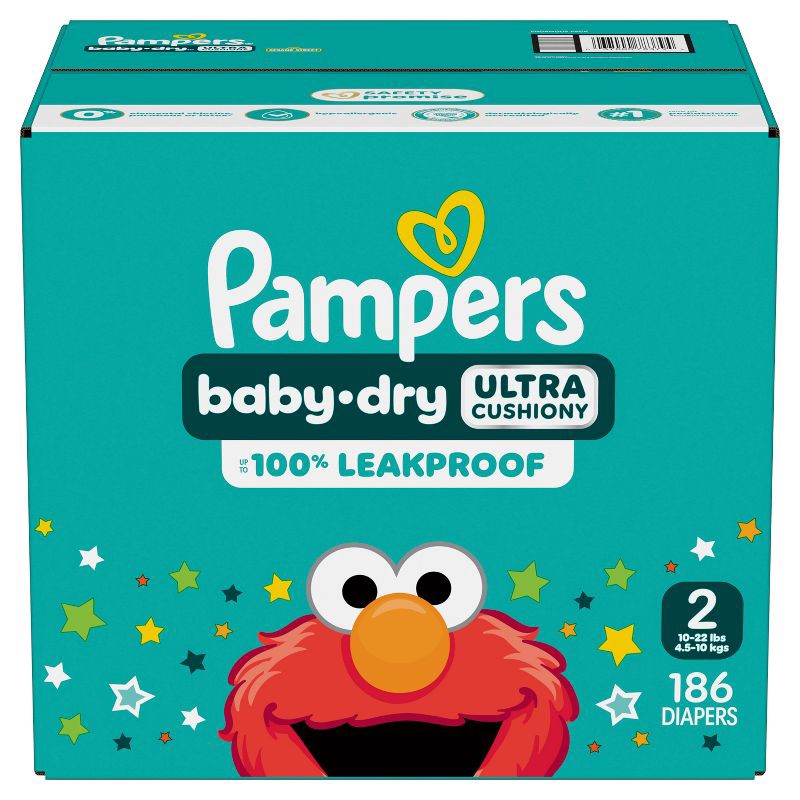 slide 16 of 16, Pampers Baby Dry Diapers Pack - Size 2 -186ct, 2 x 186 ct