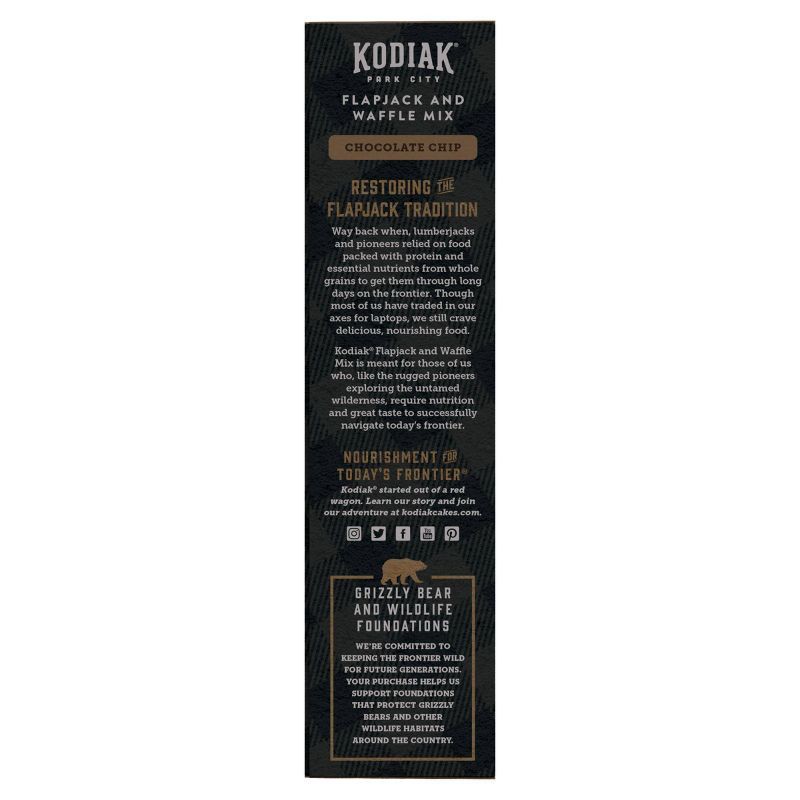 slide 6 of 8, Kodiak Cakes Kodiak Protein-Packed Flapjack & Waffle Mix Chocolate Chip - 18oz, 18 oz