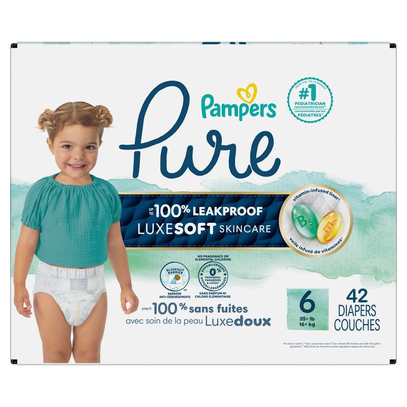 slide 14 of 16, Pampers Pure Protection Diapers Super Pack - Size 6 - 42ct, 6 x 42 ct