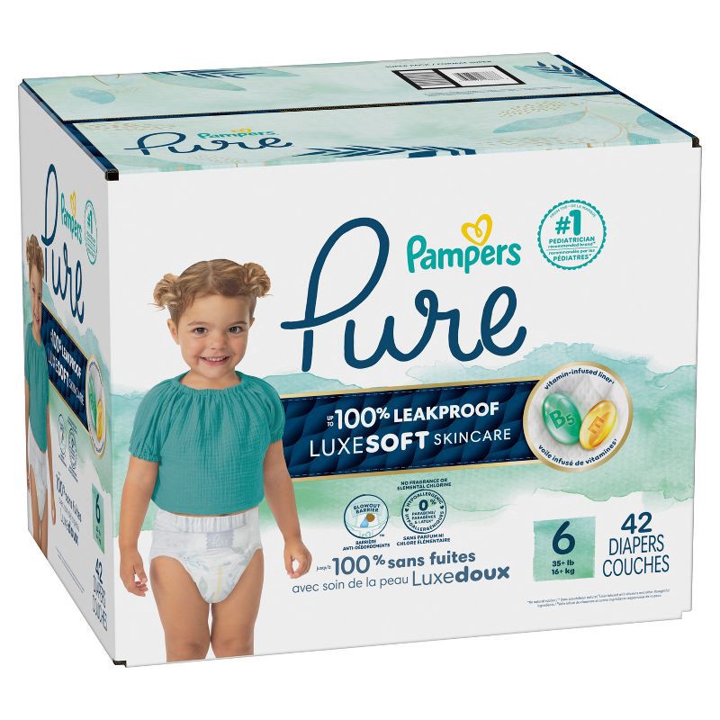 slide 15 of 16, Pampers Pure Protection Diapers Super Pack - Size 6 - 42ct, 6 x 42 ct