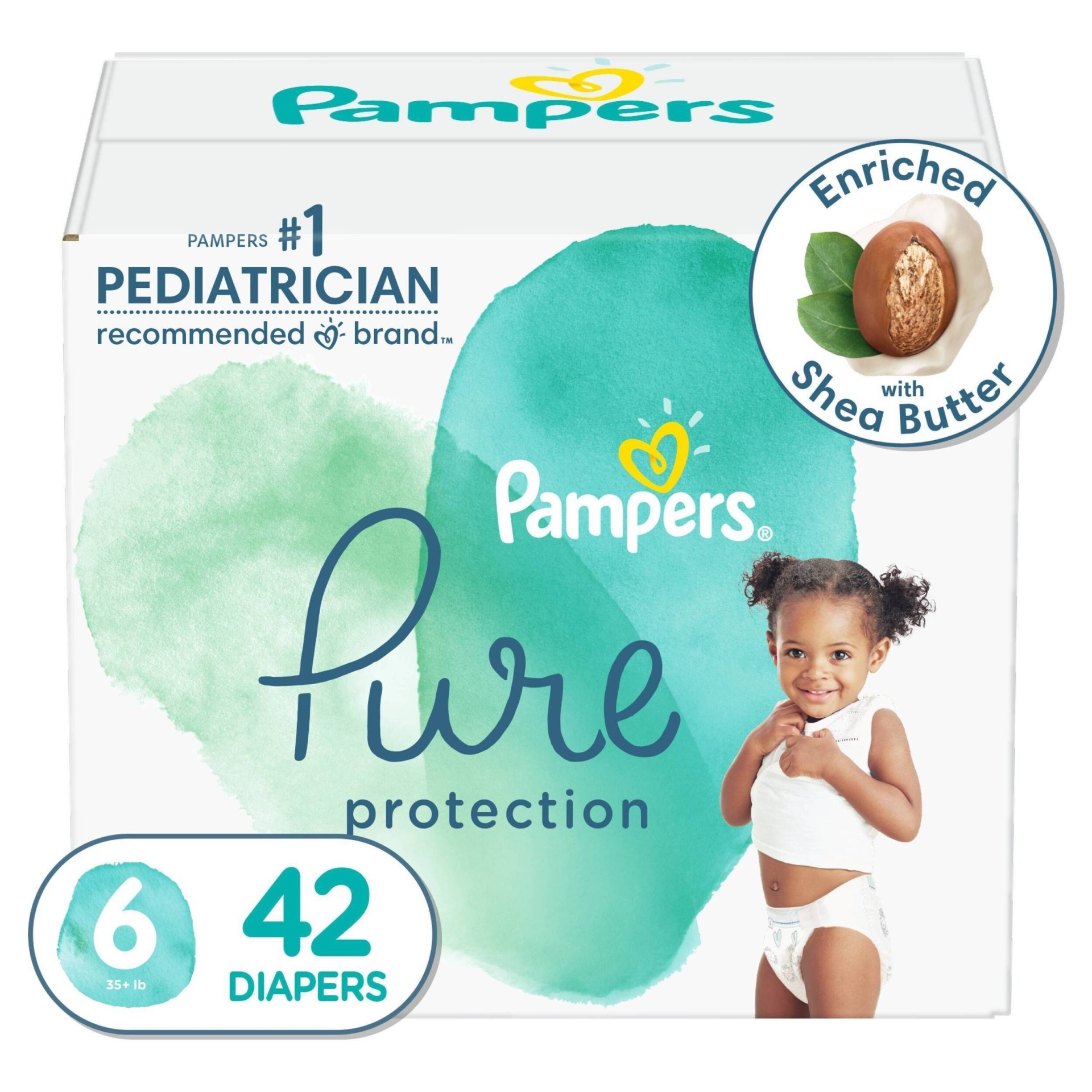 slide 1 of 13, Pampers Pure Protection Diapers Super Pack - Size 6 - 42ct, 42 ct