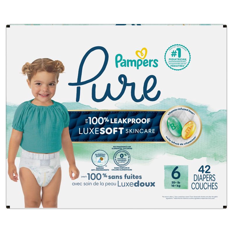slide 15 of 19, Pampers Pure Protection Diapers Super Pack - Size 6 - 42ct, 6 x 42 ct