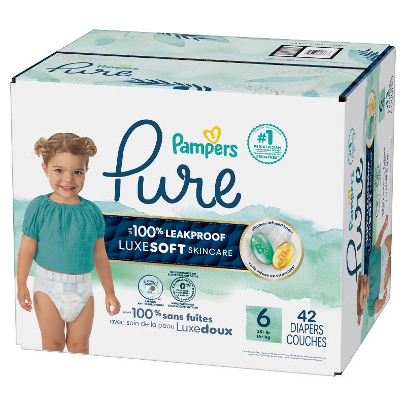 slide 17 of 19, Pampers Pure Protection Diapers Super Pack - Size 6 - 42ct, 6 x 42 ct