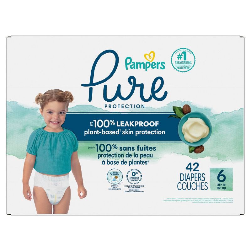 slide 8 of 11, Pampers Pure Protection Diapers Super Pack - Size 6 - 42ct, 42 ct