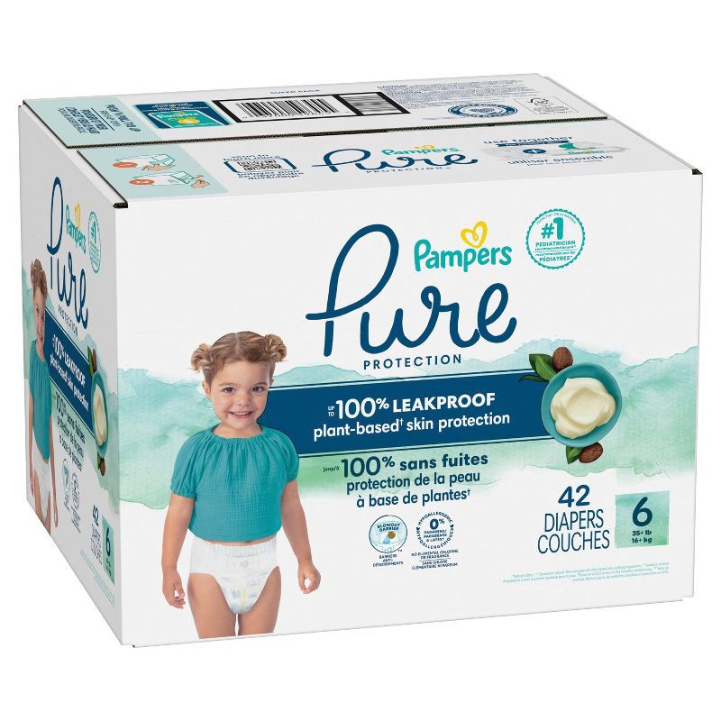 slide 9 of 11, Pampers Pure Protection Diapers Super Pack - Size 6 - 42ct, 42 ct