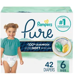 Pampers Pure Protection Diapers Super Pack - Size 6 - 42ct