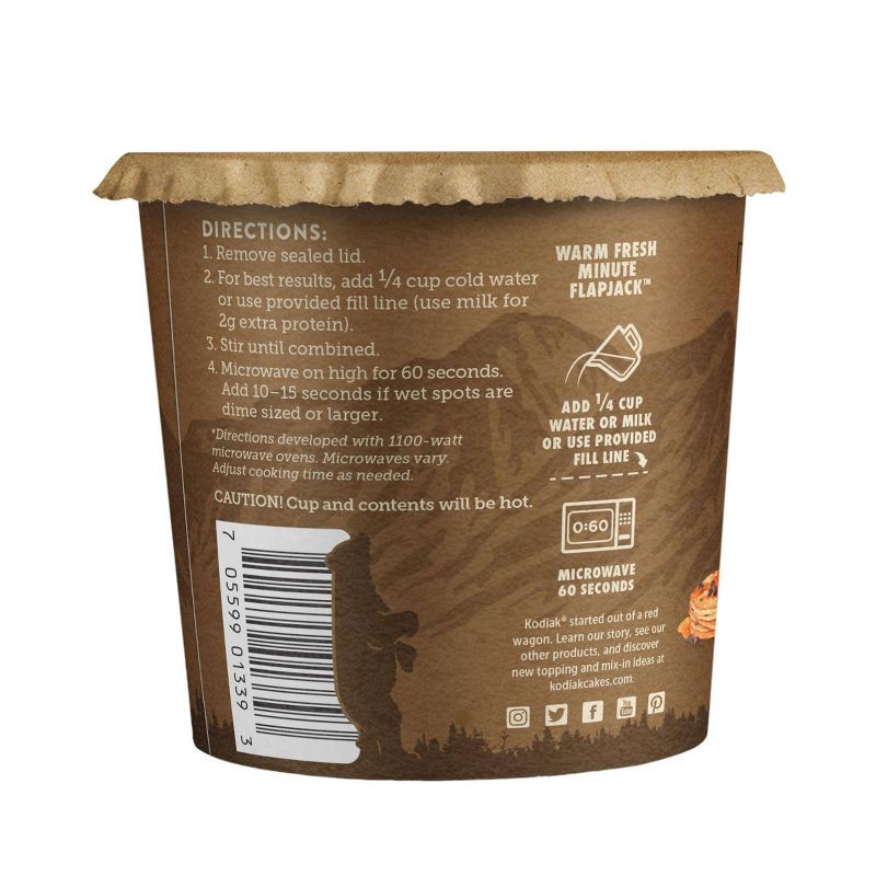 slide 4 of 6, Kodiak Cakes Protein-Packed Single-Serve Flapjack Cup Chocolate Chip & Maple - 2.29oz, 2.29 oz