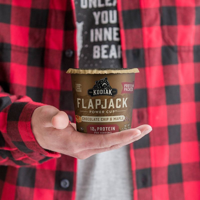 slide 5 of 6, Kodiak Cakes Protein-Packed Single-Serve Flapjack Cup Chocolate Chip & Maple - 2.29oz, 2.29 oz