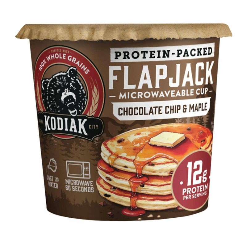 slide 1 of 8, Kodiak Cakes Protein-Packed Single-Serve Flapjack Cup Chocolate Chip & Maple - 2.29oz, 2.29 oz