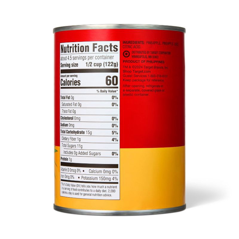 slide 2 of 3, Pineapple Tidbits in 100% Pineapple Juice 20oz - Market Pantry™, 20 oz