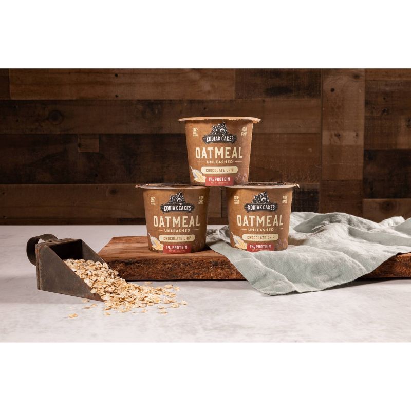 slide 5 of 5, Kodiak Cakes Protein-Packed Chocolate Chip Oatmeal in a Cup - 2.12oz, 2.12 oz