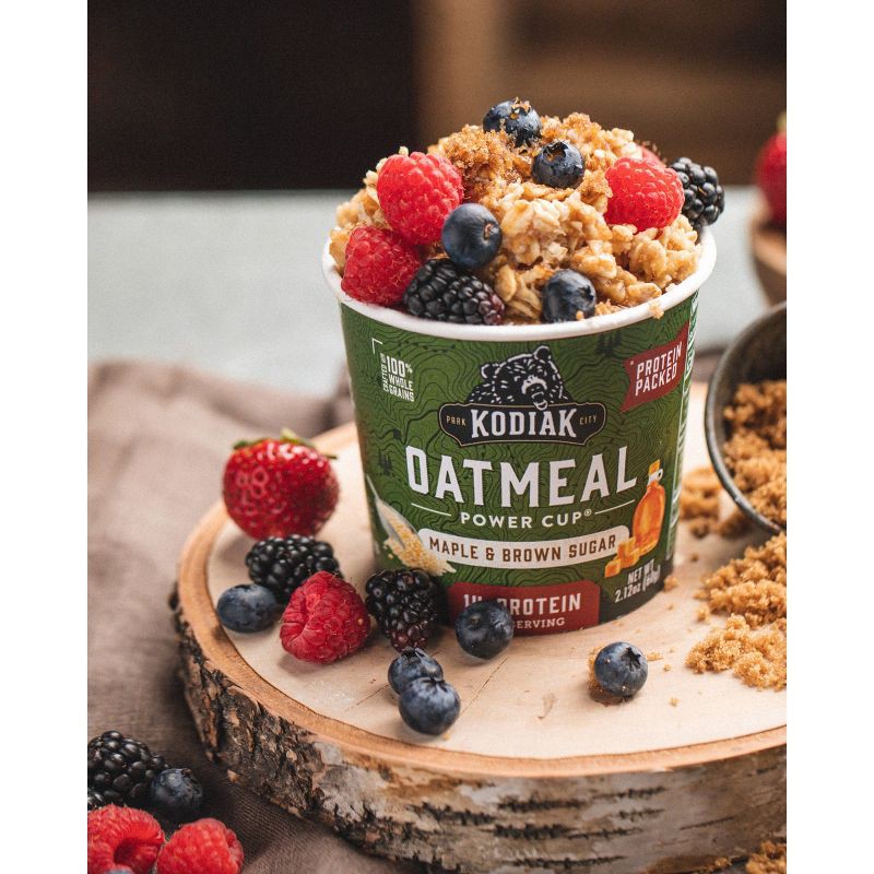 slide 2 of 7, Kodiak Cakes Protein-Packed Single-Serve Oatmeal Cup Maple & Brown Sugar - 2.12oz, 2.12 oz