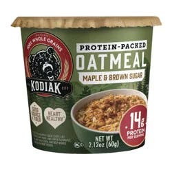 Kodiak Cakes Protein-Packed Single-Serve Oatmeal Cup Maple & Brown Sugar - 2.12oz