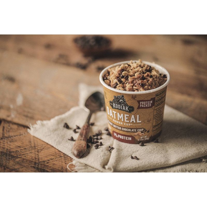 slide 6 of 6, Kodiak Cakes Protein-Packed Single-Serve Oatmeal Cup Peanut Butter Chocolate Chip - 2.12oz, 2.12 oz