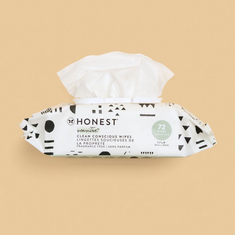 slide 5 of 7, The Honest Company Plant-Based Baby Wipes made with over 99% Water - Pattern Play - 288ct, 288 ct