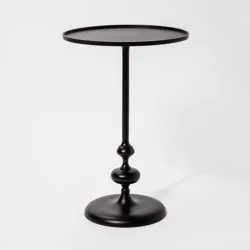 Londonberry Turned Metal Accent Table Large Black - Threshold™, Fully Assembled