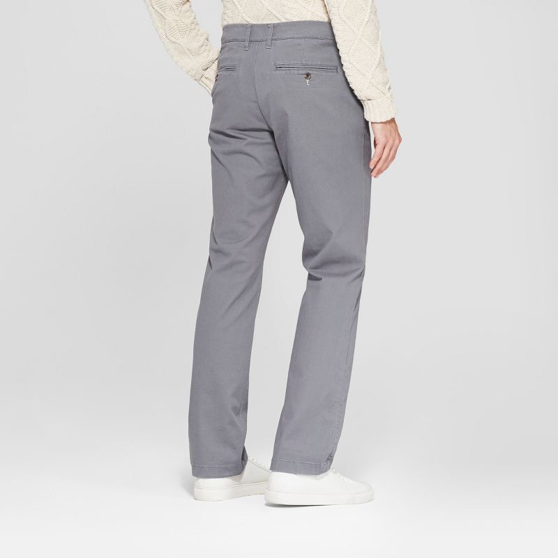 slide 2 of 3, Men's Every Wear Straight Fit Chino Pants - Goodfellow & Co™ Thundering Gray 38x32: Cotton Spandex Blend, 1 ct