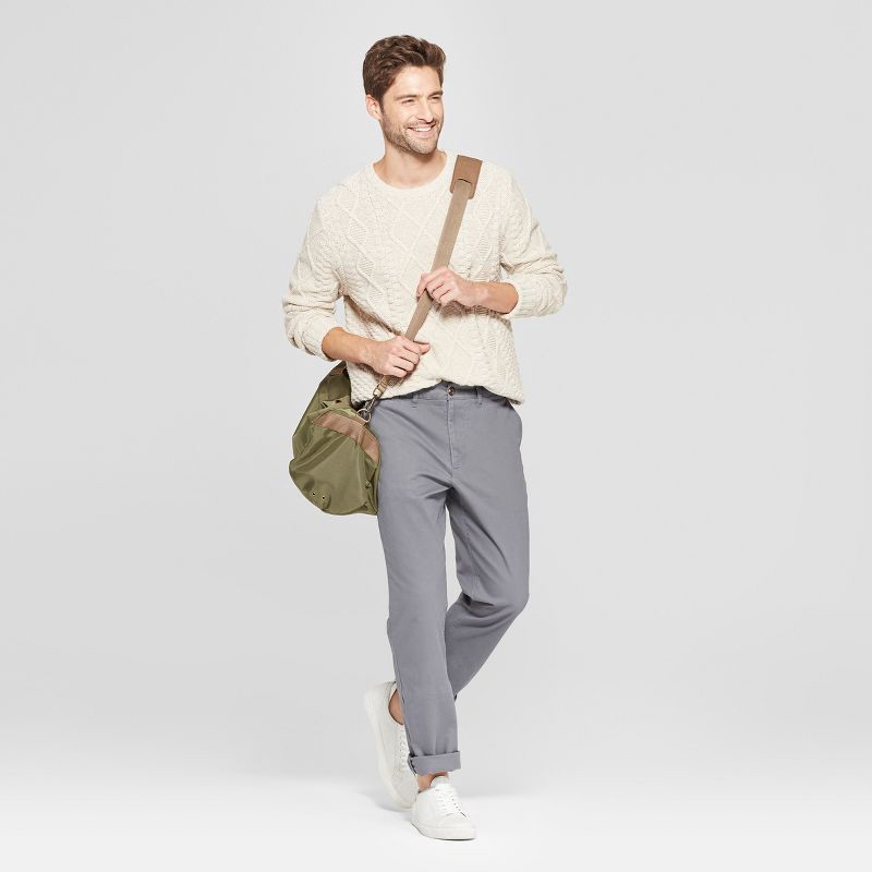slide 3 of 3, Men's Every Wear Straight Fit Chino Pants - Goodfellow & Co™ Thundering Gray 38x32: Cotton Spandex Blend, 1 ct