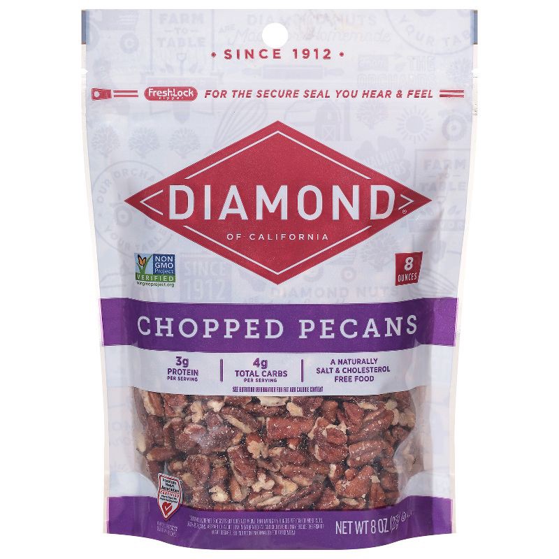 slide 1 of 4, Diamond of California Chopped Pecans - 8oz, 8 oz