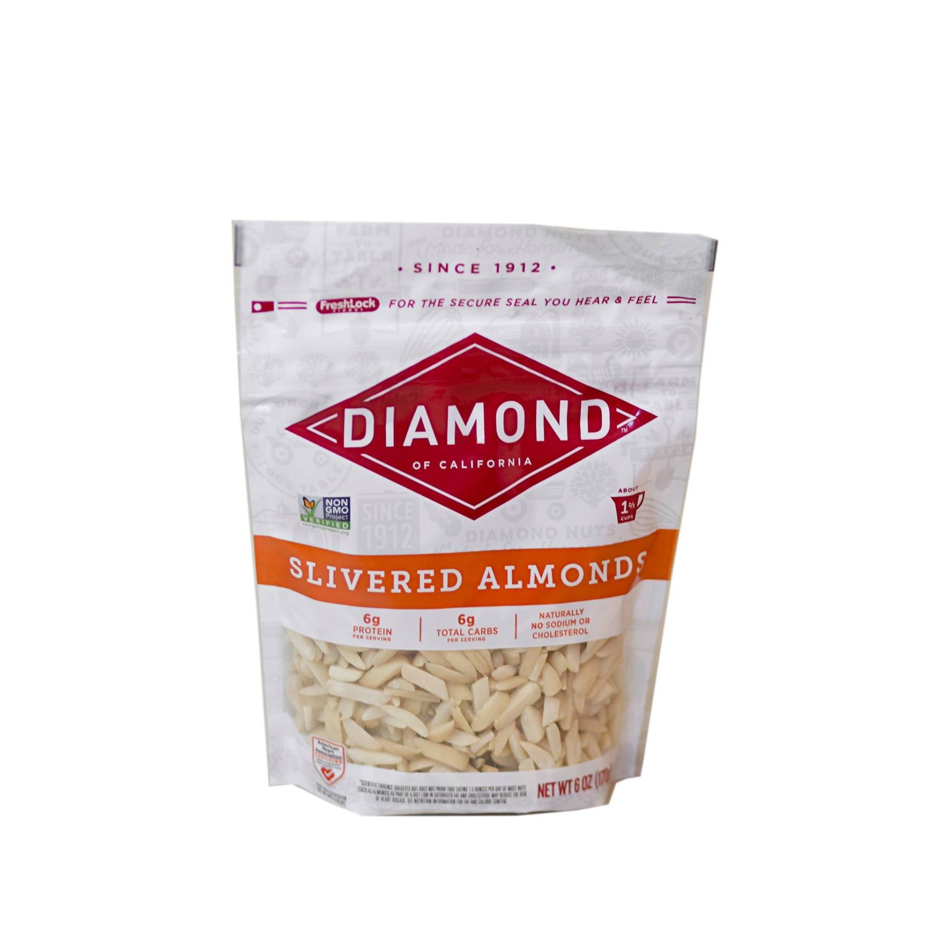 slide 1 of 1, Diamond of California Slivered Almonds, 6 oz