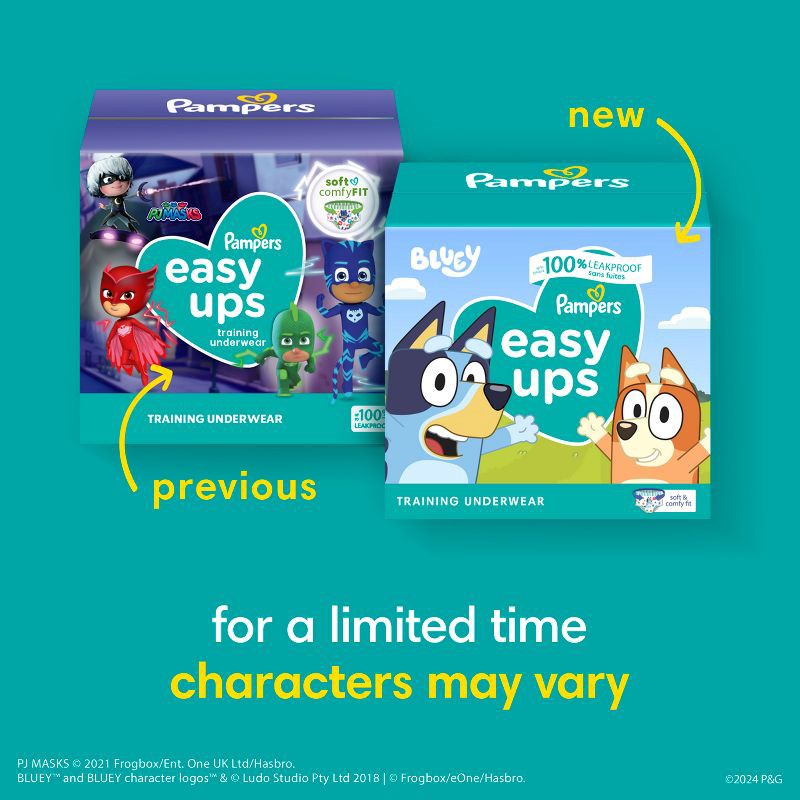 slide 2 of 10, Pampers Easy Ups Bluey Training Underwear - Size 4T-5T - 100ct, 100 ct