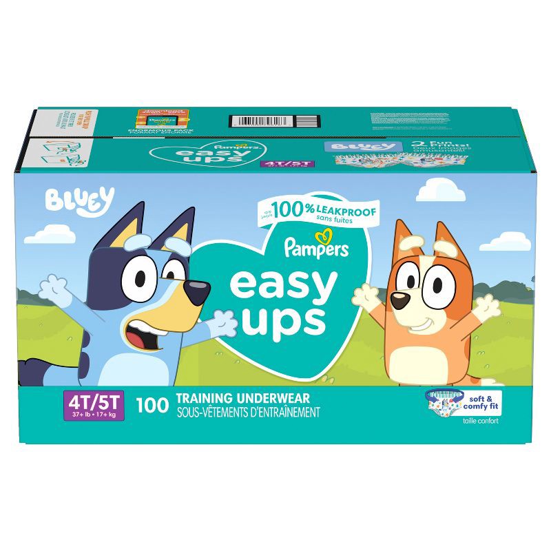 slide 15 of 15, Pampers Easy Ups Bluey Training Underwear - Size 4T-5T - 100ct, 100 ct