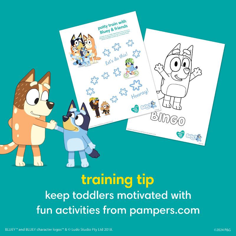 slide 5 of 10, Pampers Easy Ups Bluey Training Underwear - Size 4T-5T - 100ct, 100 ct