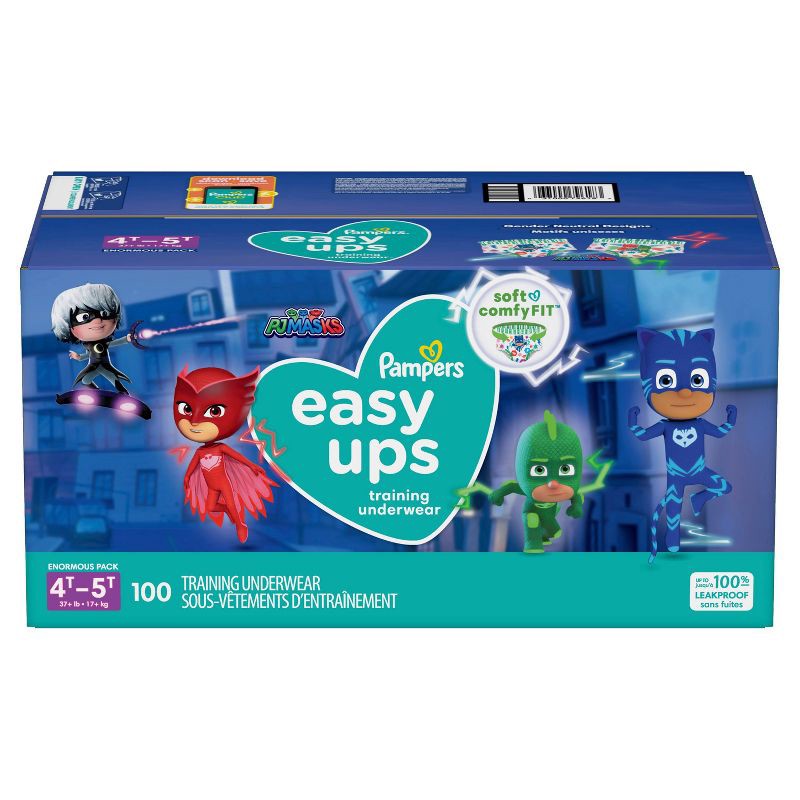 slide 4 of 10, Pampers Easy Ups Boys' Training Underwear Enormous Pack - Size 4T-5T - 100ct, 100 ct