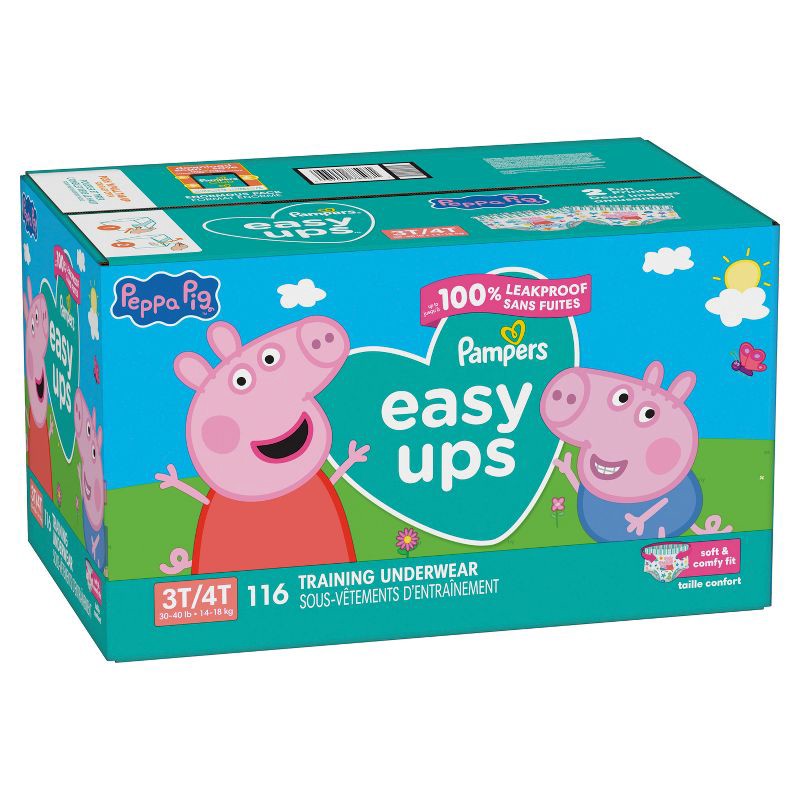 slide 12 of 14, Pampers Easy Ups Girls' Disposable Training Underwear - 3T-4T - 116ct, 116 ct