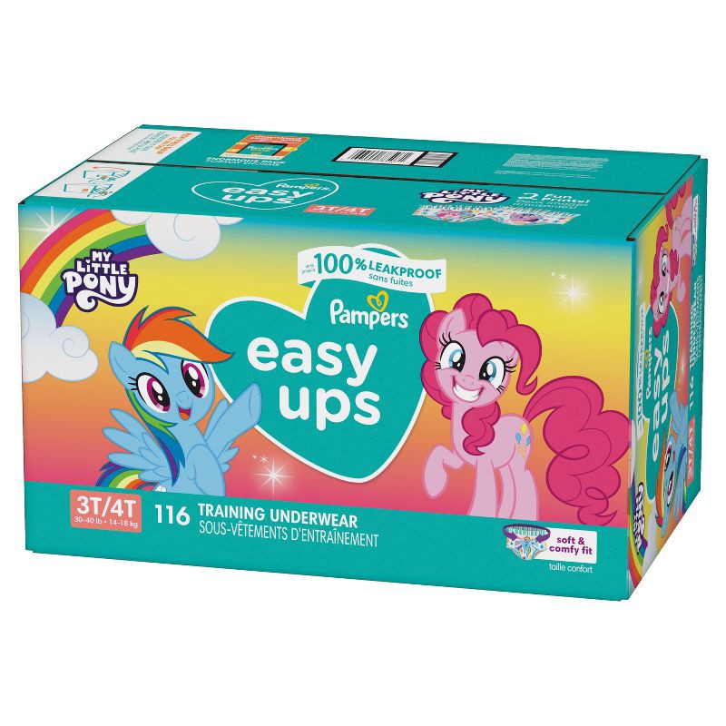 slide 12 of 14, Pampers Easy Ups Girls' My Little Pony Disposable Training Underwear - 3T-4T - 116ct, 116 ct