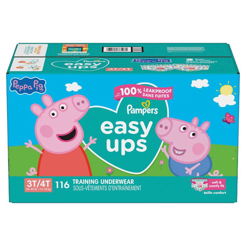 slide 14 of 14, Pampers Easy Ups Girls' Disposable Training Underwear - 3T-4T - 116ct, 116 ct