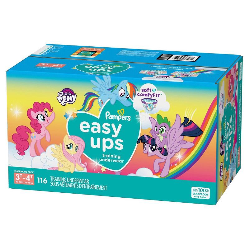 slide 9 of 9, Pampers Easy Ups Girls' My Little Pony Disposable Training Underwear - 3T-4T - 116ct, 116 ct