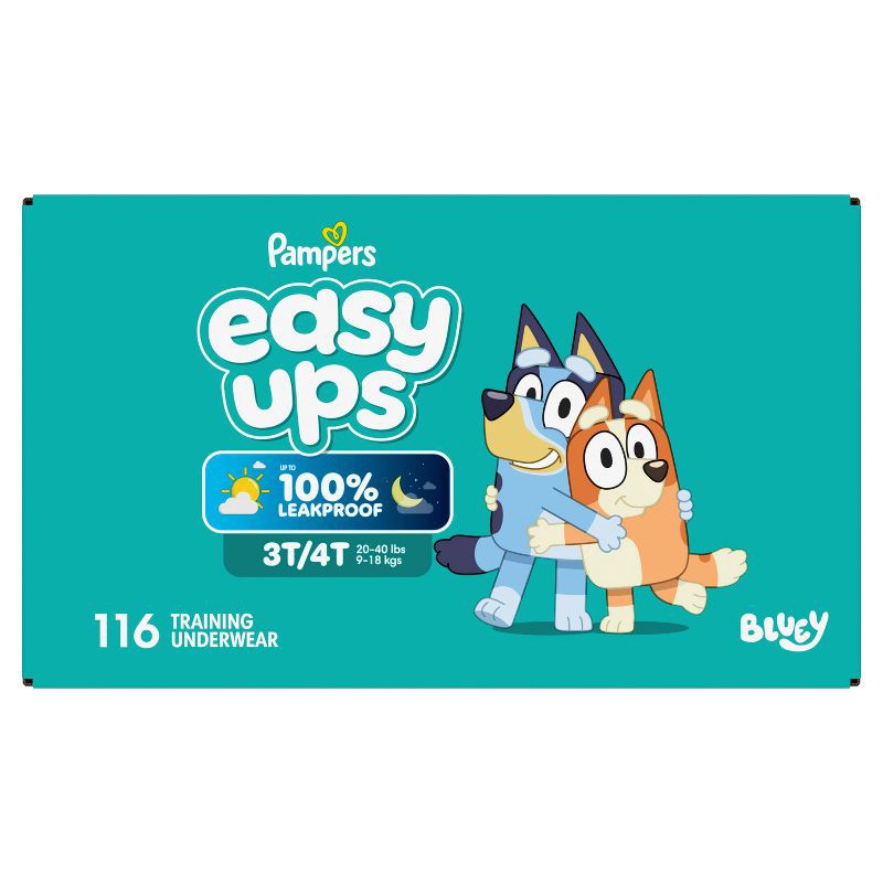 slide 14 of 16, Pampers Easy Ups Bluey Training Boys' Underwear - Size 3T-4T - 116ct, 116 ct